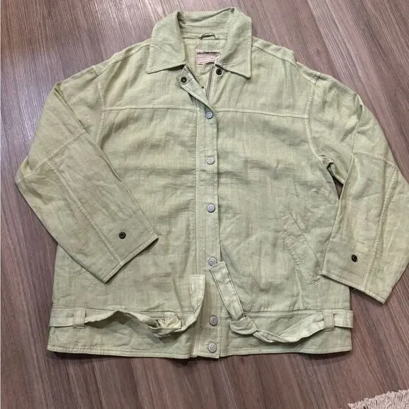 NWOT We The Free Lola‎ Linen Jacket | XSmall | Light Green - Picture 4 of 10